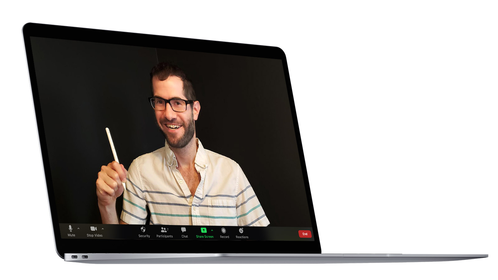video call on laptop with designer